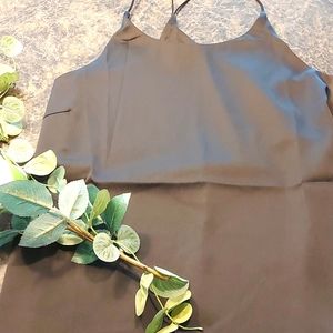 Black silk tank